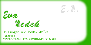 eva medek business card
